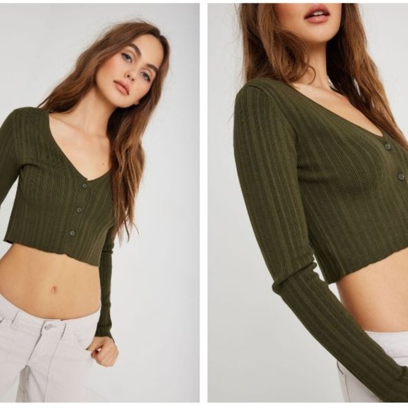 Size Small Green Bundle Cardigan Cargo Pants Midi Dress and Halter - Picture 13 of 14